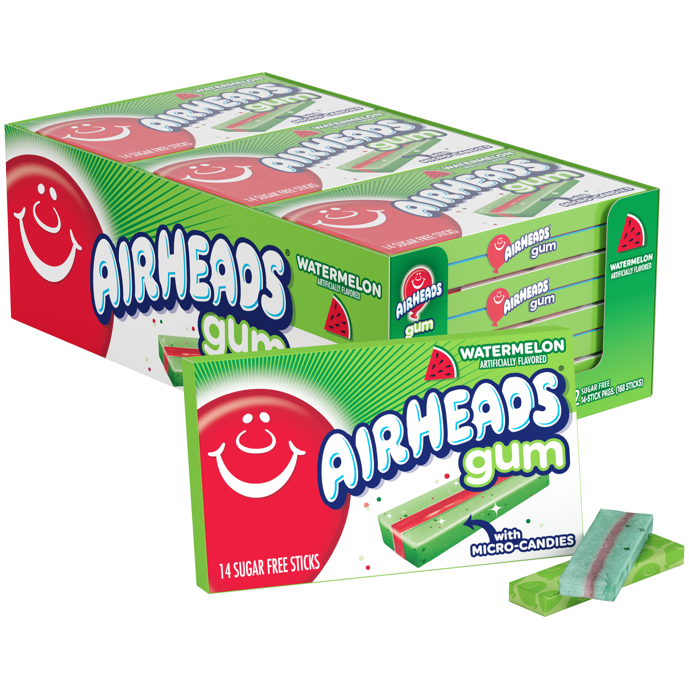 Perfetti Airheads Gum Watermelon 1.185oz 12 ct